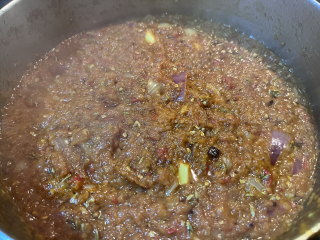 Making meat Masala